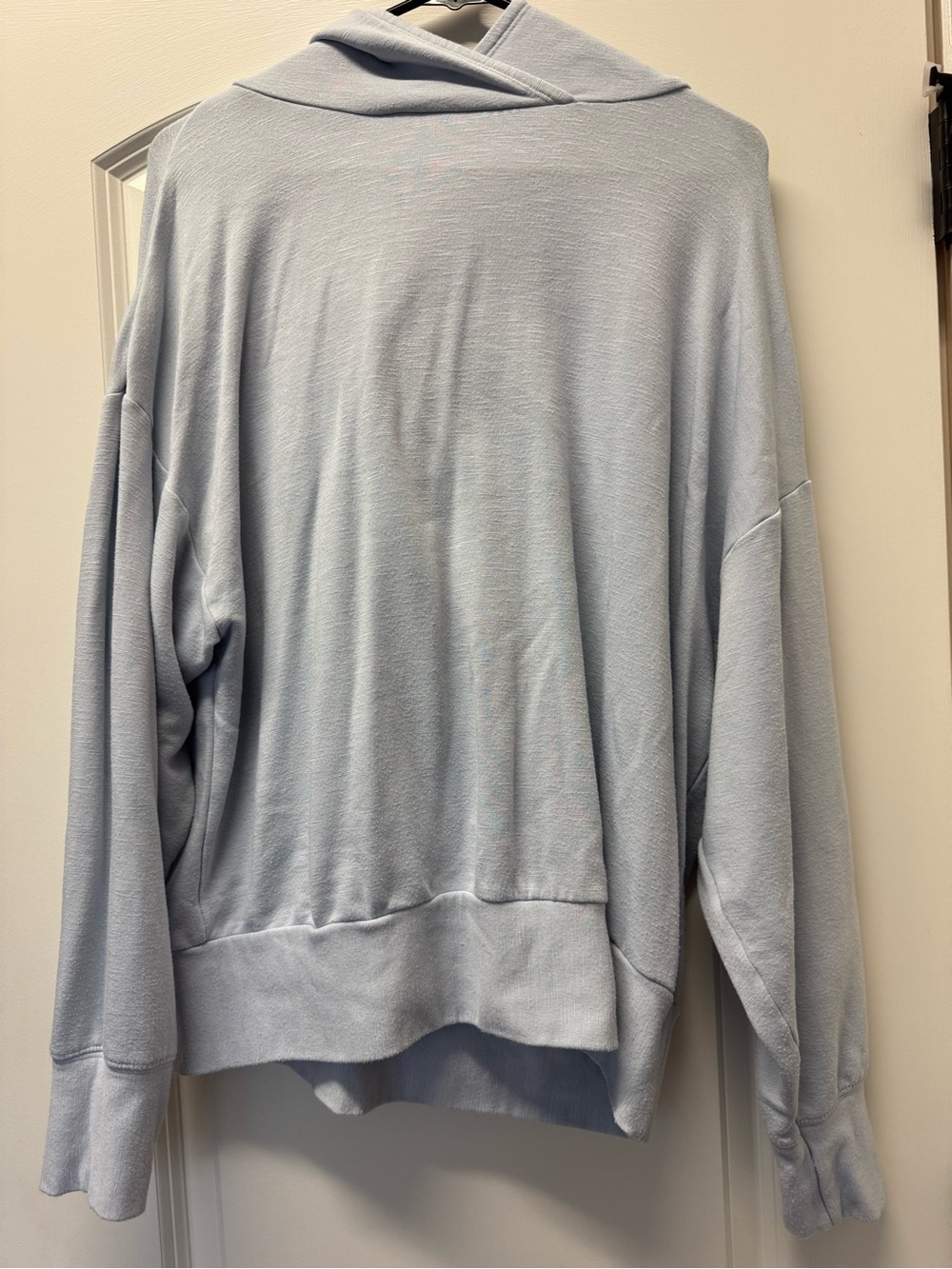 Fabletics Pale Blue Hooded Pullover Sweater